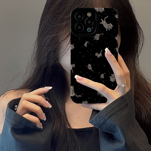 初绽适用VIVO S20手机壳19/18竖条纹星空夜空小猫小众唯美潮S17青春S16软壳S12皮质S50全包S9防摔高档保护套