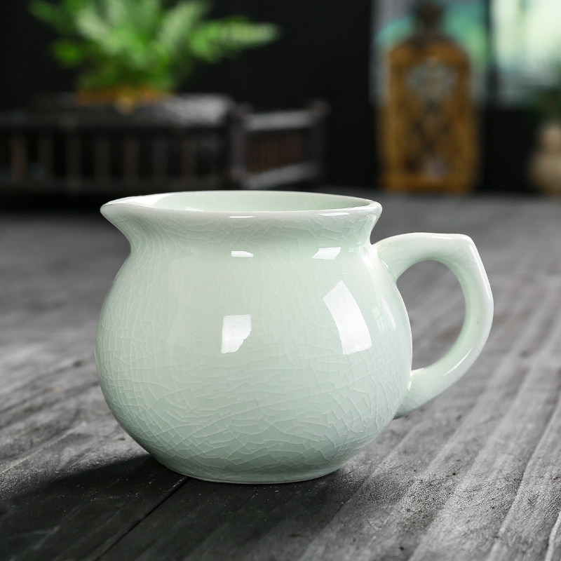 汝窑公道杯大号陶瓷开片汝瓷家用简约功夫茶具茶分茶器公道壶公杯