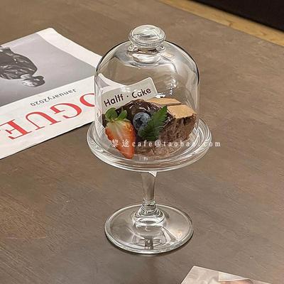 ins简约法式甜点玻璃罩可露丽玛德琳蛋糕展示盘高脚自助餐摆台盘