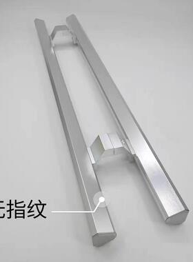 加厚铝合金门拉手500孔距黑色玫瑰金色双开门玻璃门把手肯德基门