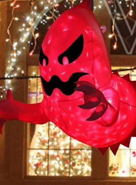 万圣节halloween装饰品发光充气幽灵气模户外窗户布置摆件道具