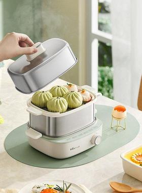 蒸蛋器304不锈钢家用自动断电煮蛋器小型蒸锅方形定时早餐机