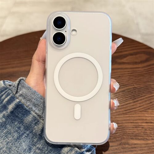 苹果16手机壳新款超薄iphone17promax磁吸磨砂14半透明PC硬套