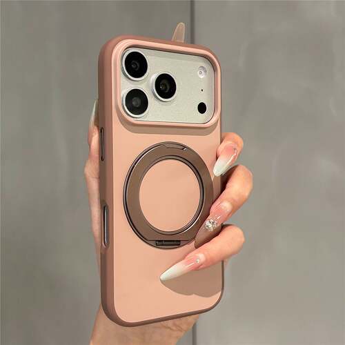 双色肤感磁吸支架适用iPhone17PROMAX高级感手机壳苹果16防摔硬套