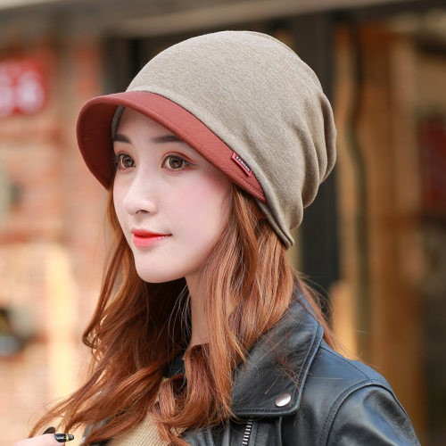 全棉纯棉春秋女薄款后保暖睡帽