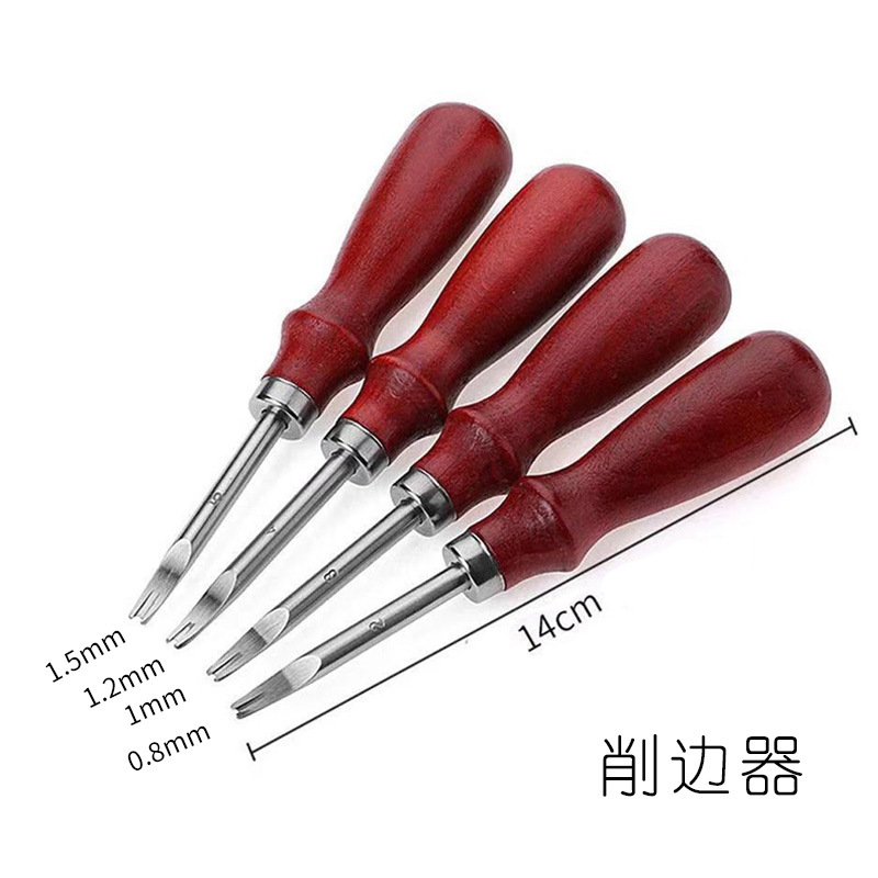 削边器手缝DIY手艺皮雕皮艺革工具圆角工具牛皮革皮艺木柄修边器