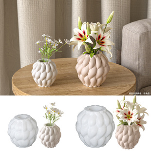 旋转雨滴花瓶收纳盒硅胶模具几何ins风石膏花盆滴胶模