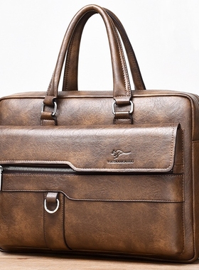 香港I.Tgreg男包真皮手提包新款商务休闲公文包电脑包单肩斜挎包