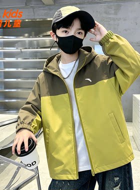 安踏儿童小软壳外套男童防风户外