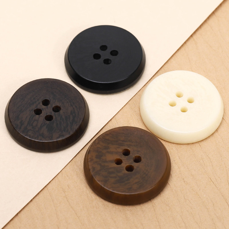 纽扣树脂四眼扣仿木头扣深色简约复古女装扣子西装风衣裤子大衣扣,居家布艺,纽扣,淘宝优惠券,粉丝福利购,淘宝优惠卷