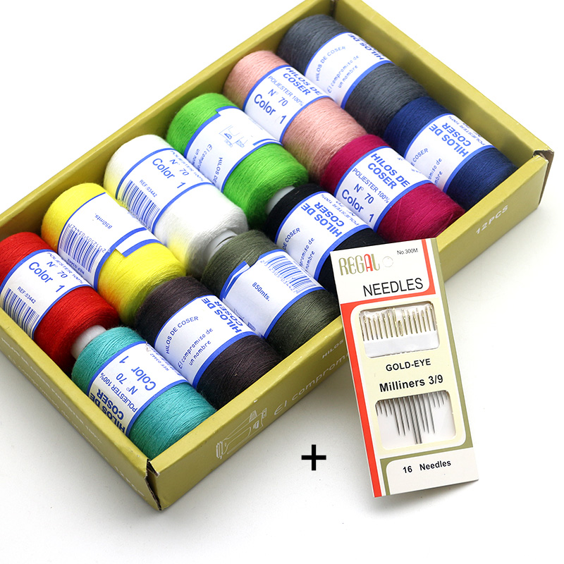 家用涤纶小卷黑色手工套装缝纫线