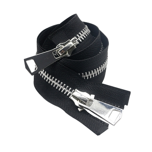 8号金属长拉链双头双开口大号羽绒服棉衣外套门襟背包双向拉锁