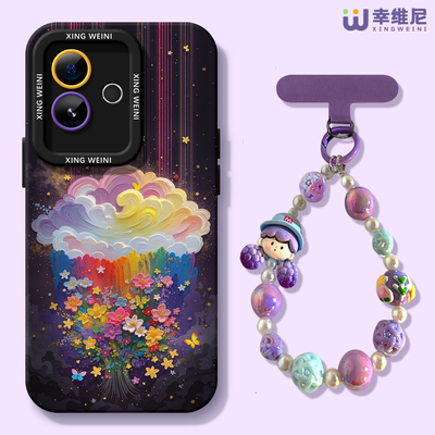 适用真我gt8pro手机壳女款gt7保护套realme硅胶gt5全包gt2pro防摔gt大师探索版外壳9油画云彩neo7软壳gtneo6