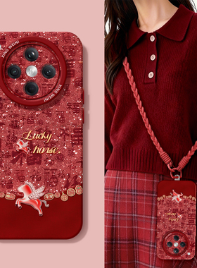 2026年适用oppofindx9手机壳红findx8spro保护套硅胶x7ultra全包防摔x6新年x5本命oppo马年x8ULTRA软k13turbo