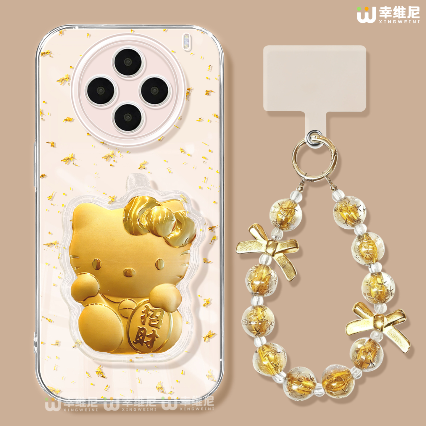 适用vivox300手机壳女x100s保护套x80pro硅胶s30全包s18防摔s19新款x200promini金箔招财猫s20软s17外x90透明