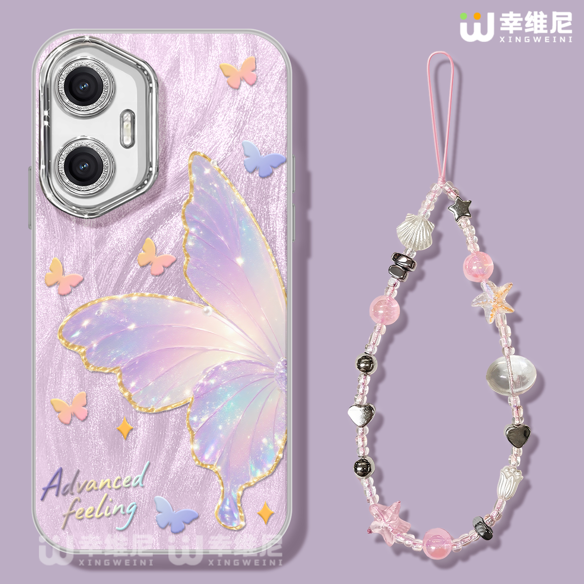 ins风适用荣耀400手机壳300pro女款200保护套100防摔50GT全包镜头膜60/70pro高级300Ultra好看蝴蝶80pro90pro