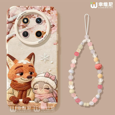 适用荣耀x70手机壳疯狂动物城x60i尼克v40硅胶x40gt全包兔子50华为X50GT新款x70i狐狸外壳v30朱迪x50i软壳x30