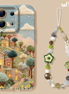 适用opporeno15手机壳女reno13pro保护套手绳12全包11pro硅胶9/8/6防摔reno7se高级oppo软壳5pro童话屋reno14