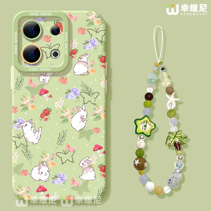 适用opporeno15手机壳女款reno13pro保护套12全包11pro硅胶9/8/6防摔reno7se高级oppo软壳5pro花卉兔子reno14