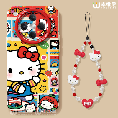 适用oppofindx9手机壳女款findx8spro保护套硅胶x7ultra全包防摔x6新款x5卡通oppo可爱KT猫x8ULTRA软k13turbo