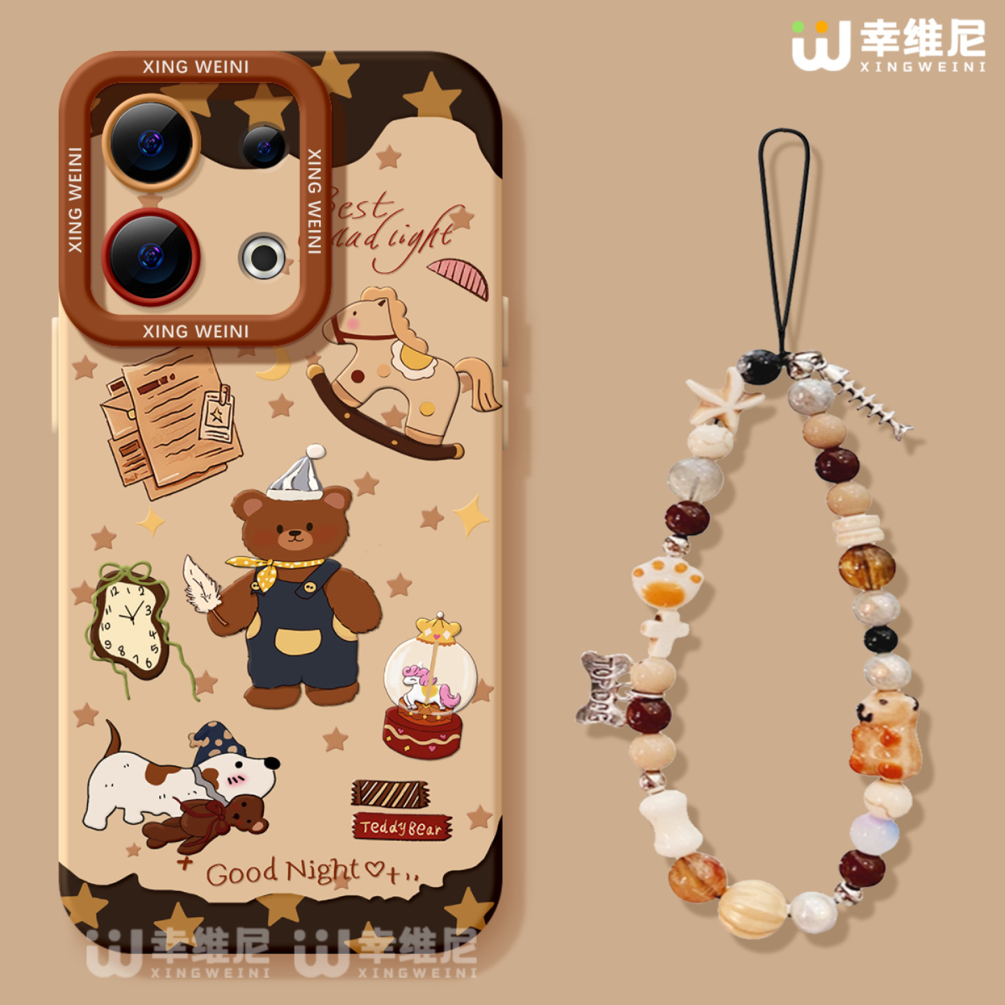 适用opporeno15手机壳女款reno14pro保护套13全包11pro硅胶9/8/6防摔reno7se卡通oppo软壳5pro咖色小熊reno12