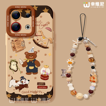 适用opporeno15手机壳女款reno14pro保护套13全包11pro硅胶9/8/6防摔reno7se卡通oppo软壳5pro咖色小熊reno12