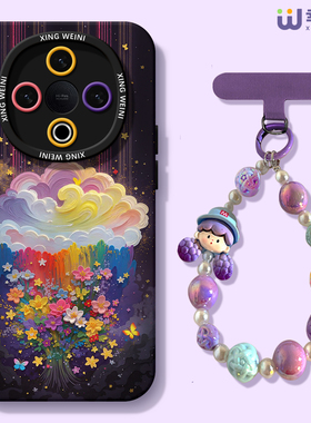 适用vivoY300手机壳女款y300pro保护套y95硅胶Y300GT全包y100防摔y200i外壳y19油画云彩y33s新款y35软vivoy97