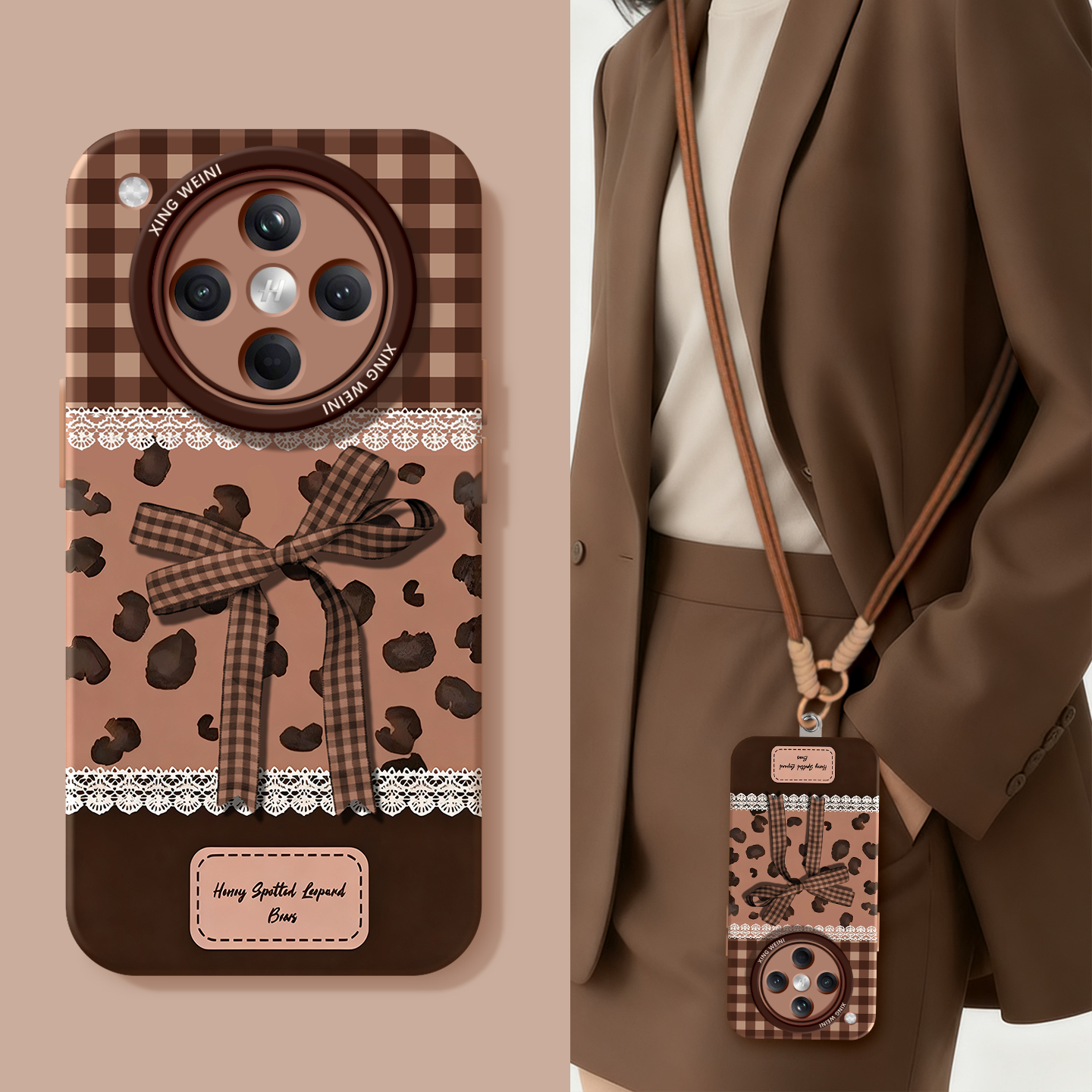 适用oppofindx9手机壳女findx8spro保护套硅胶x7ultra全包防摔x6新款x5高级oppo豹纹蝴蝶结x8ULTRA软k13turbo