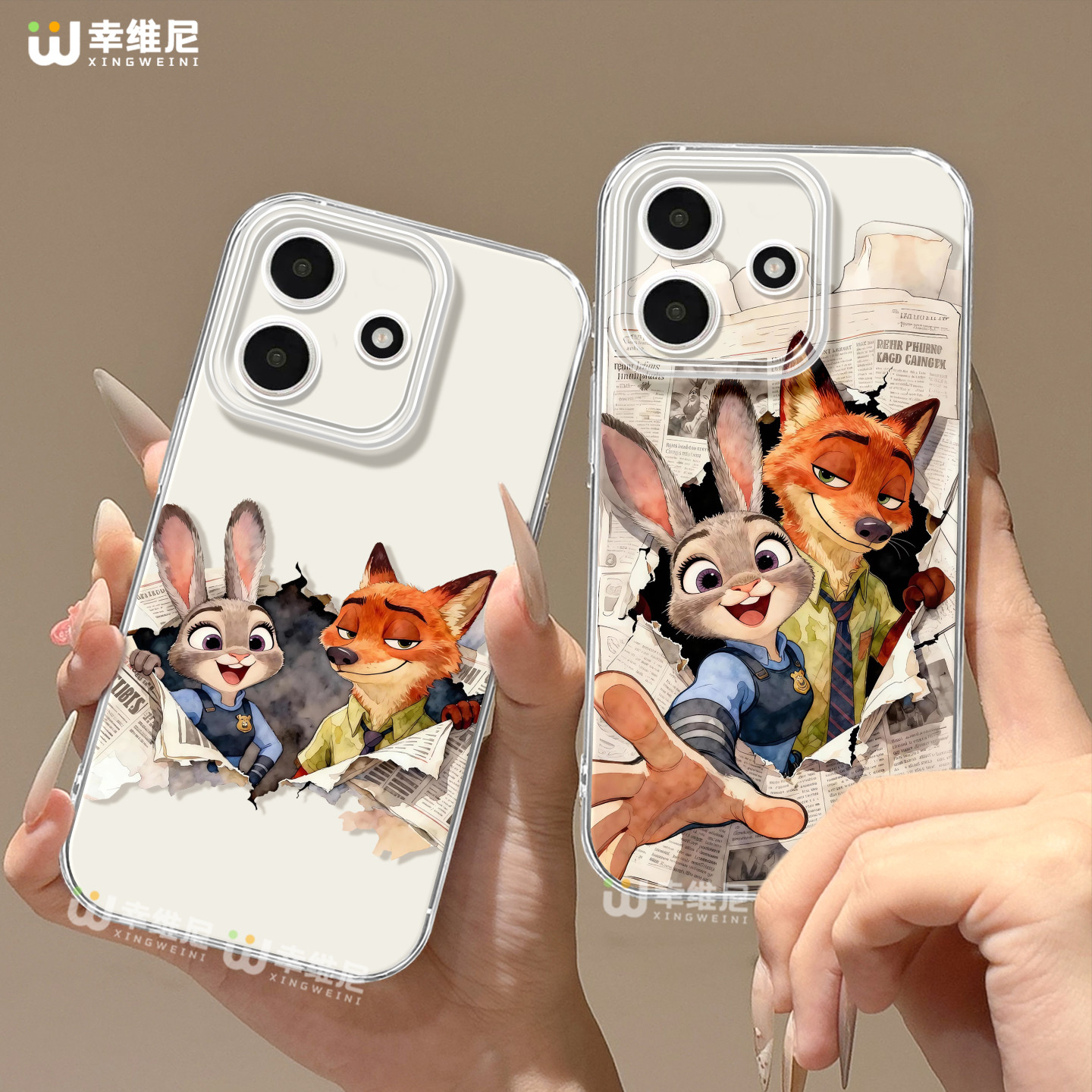 适用红米note15pro手机壳朱迪note14尼克小米note13硅胶Turbo4兔子10pro全包note9透明12turbo疯狂动物城软壳