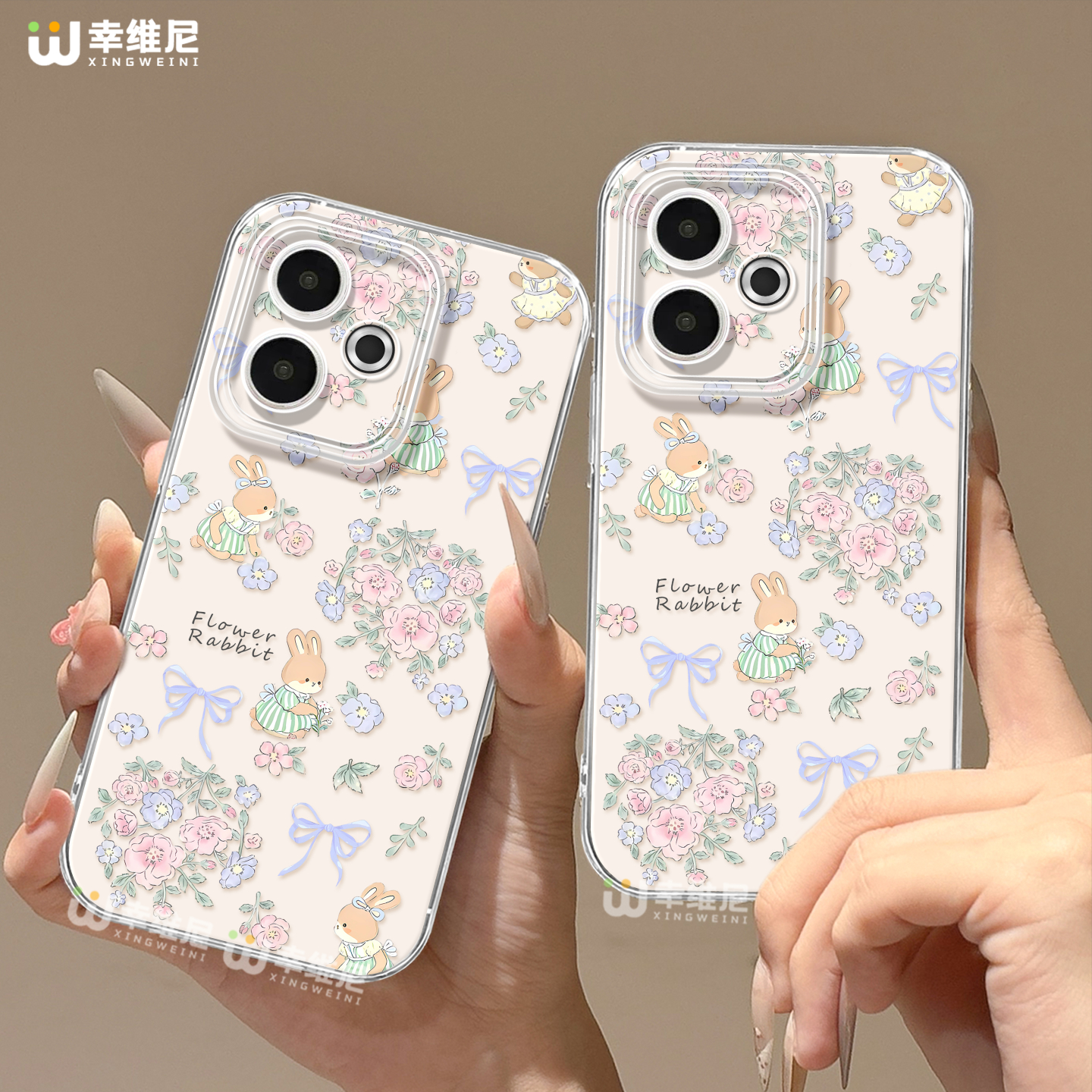 适用真我gt8pro手机壳女款gt7保护套realme硅胶gt5全包gt2pro防摔gt大师探索版透明9花丛兔子neo7软壳gtneo6