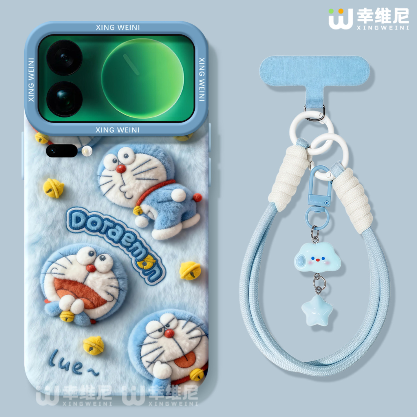 适用小米17promax手机壳女15spro保护套挂绳新款14ultra全包防摔13pro硅胶11青春10por蓝胖子12sultra软civi5