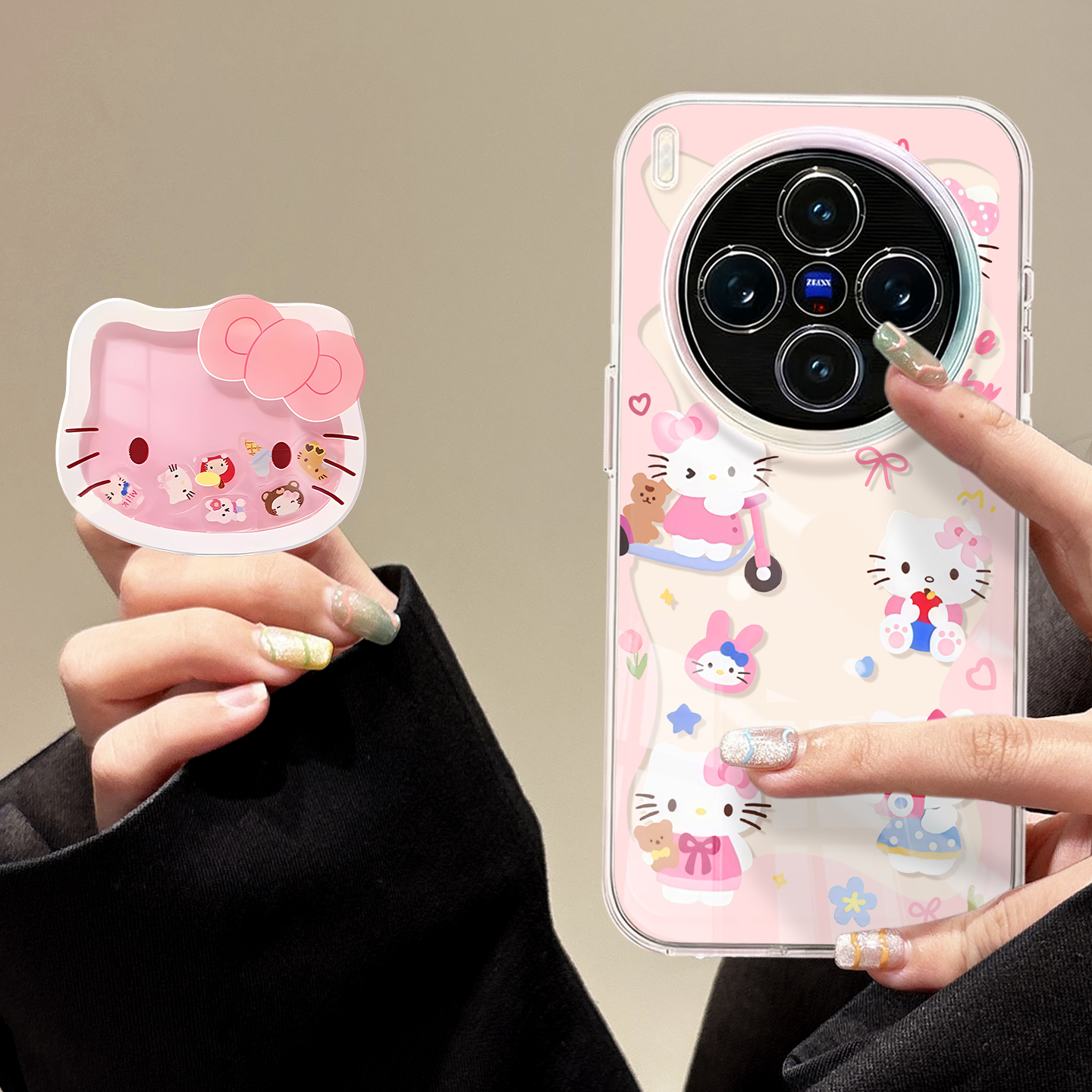 KT猫适用vivox300手机壳女款x200保护套x100pro全包硅胶x90防摔x80pro新款promini支架x100s透明x70外x300pro