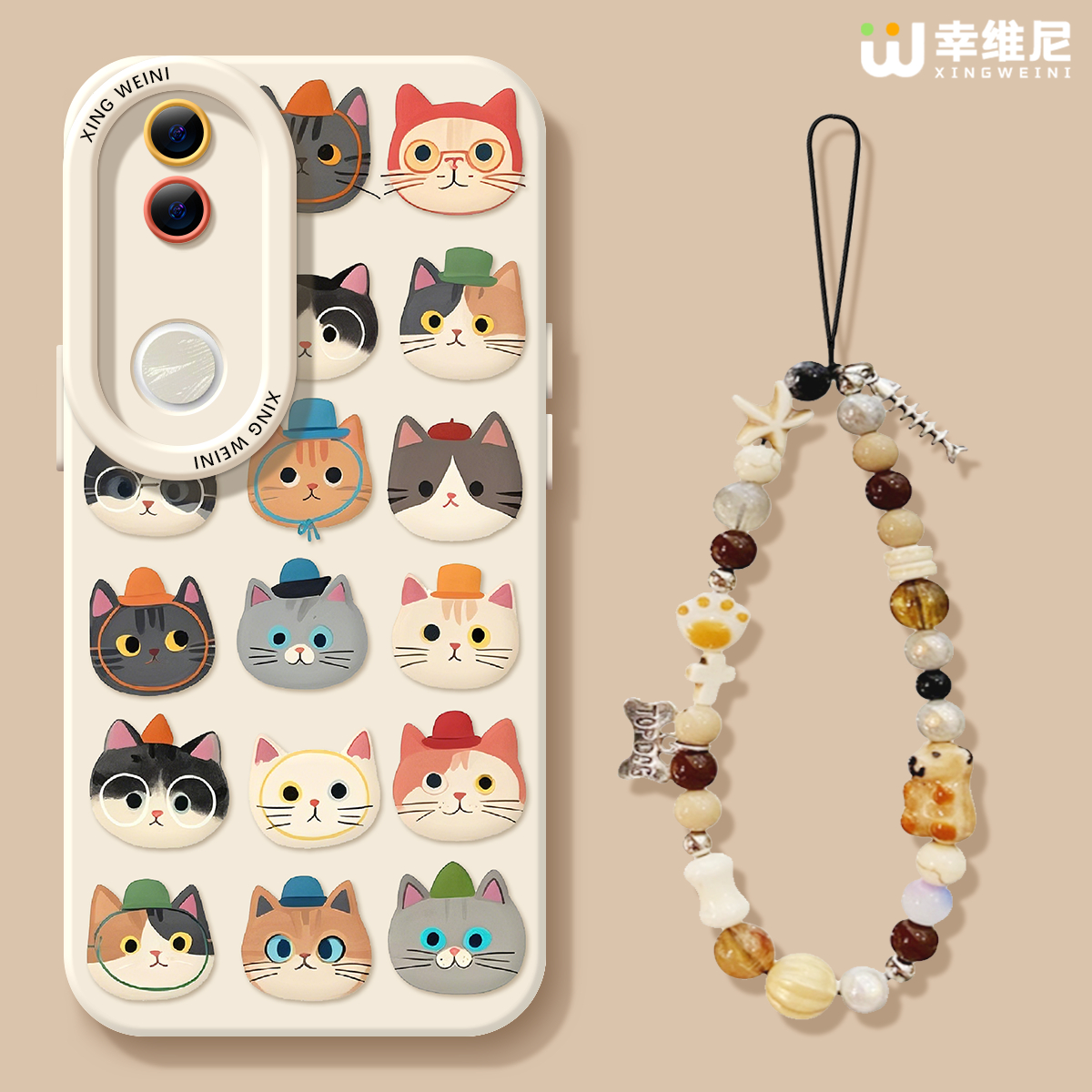 适用vivos30promini手机壳vivo女款s19pro保护套s18e全包s17防摔s15/s12硅胶s10软外壳s9满屏小猫s16新款s20