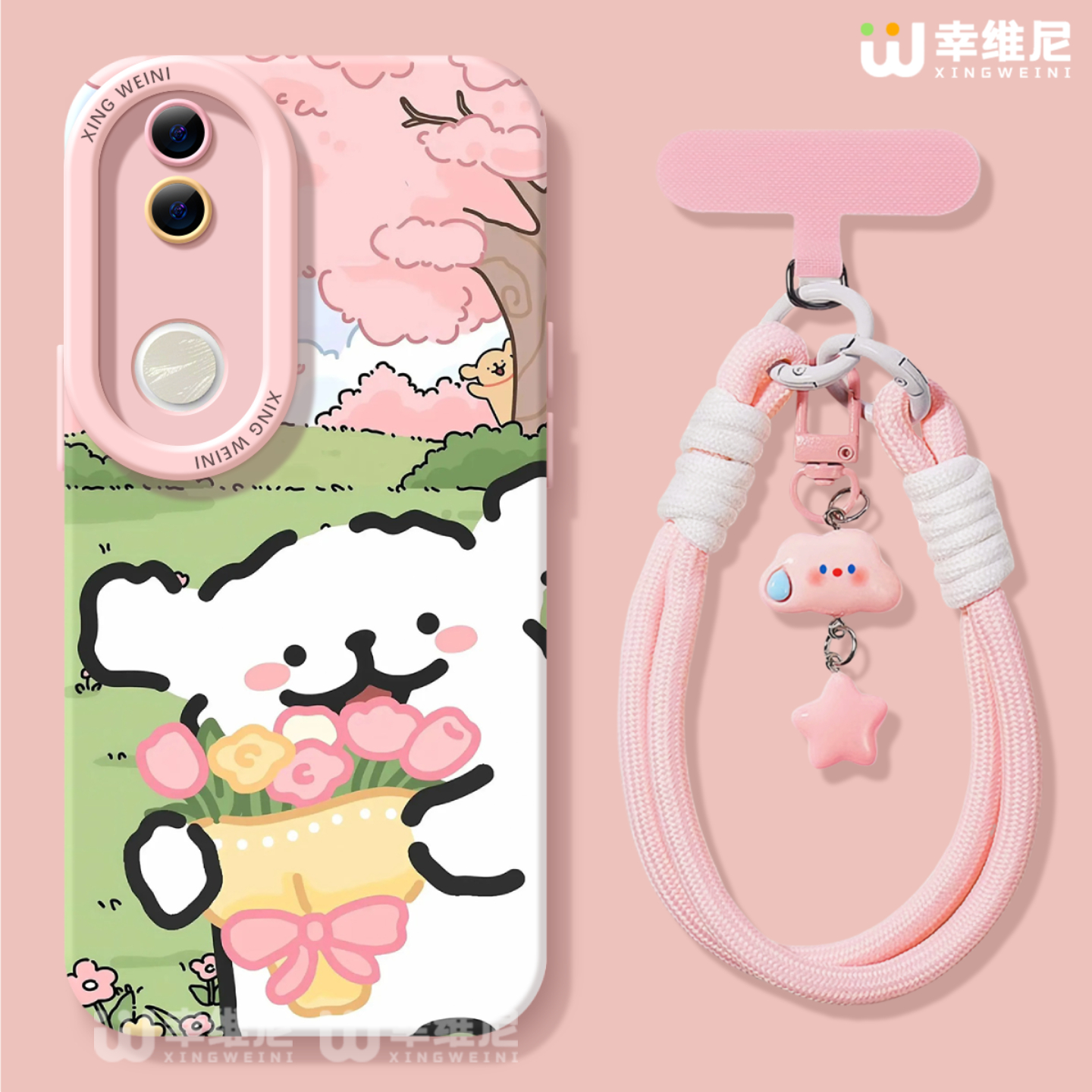 适用vivos30promini手机壳vivo女款s20pro保护套s18e全包s19防摔s16s15s12硅胶s10软s17外壳s9捧花小狗s7新款