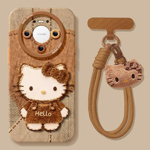 适用华为mate80pro手机壳mate70的新款套m80系列50硅胶保护mete80RS全包mata60秋冬kt猫八十mt带挂绳80promax