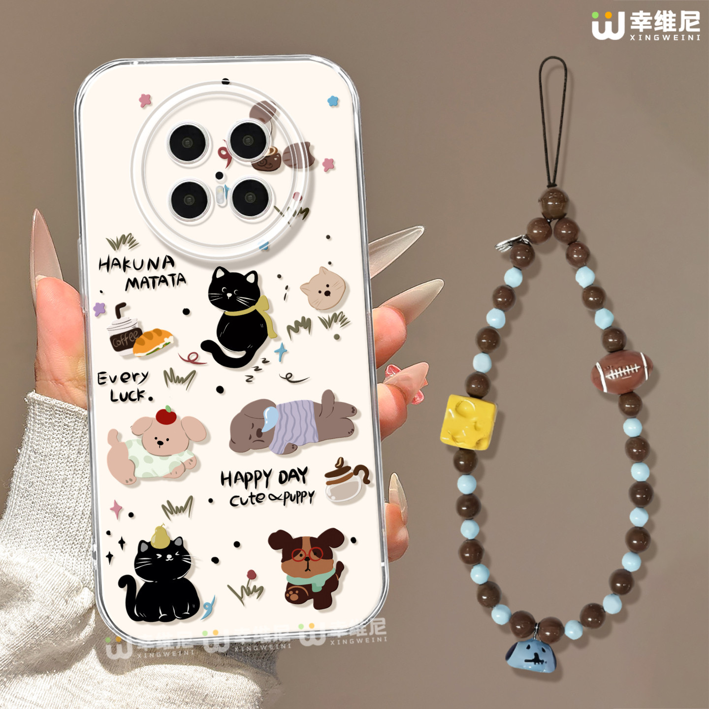 适用华为mate80promax手机壳女款mate70pro防摔30pro硅胶60pro+全包卡通小狗40por软壳60RS透明meta50e保护套