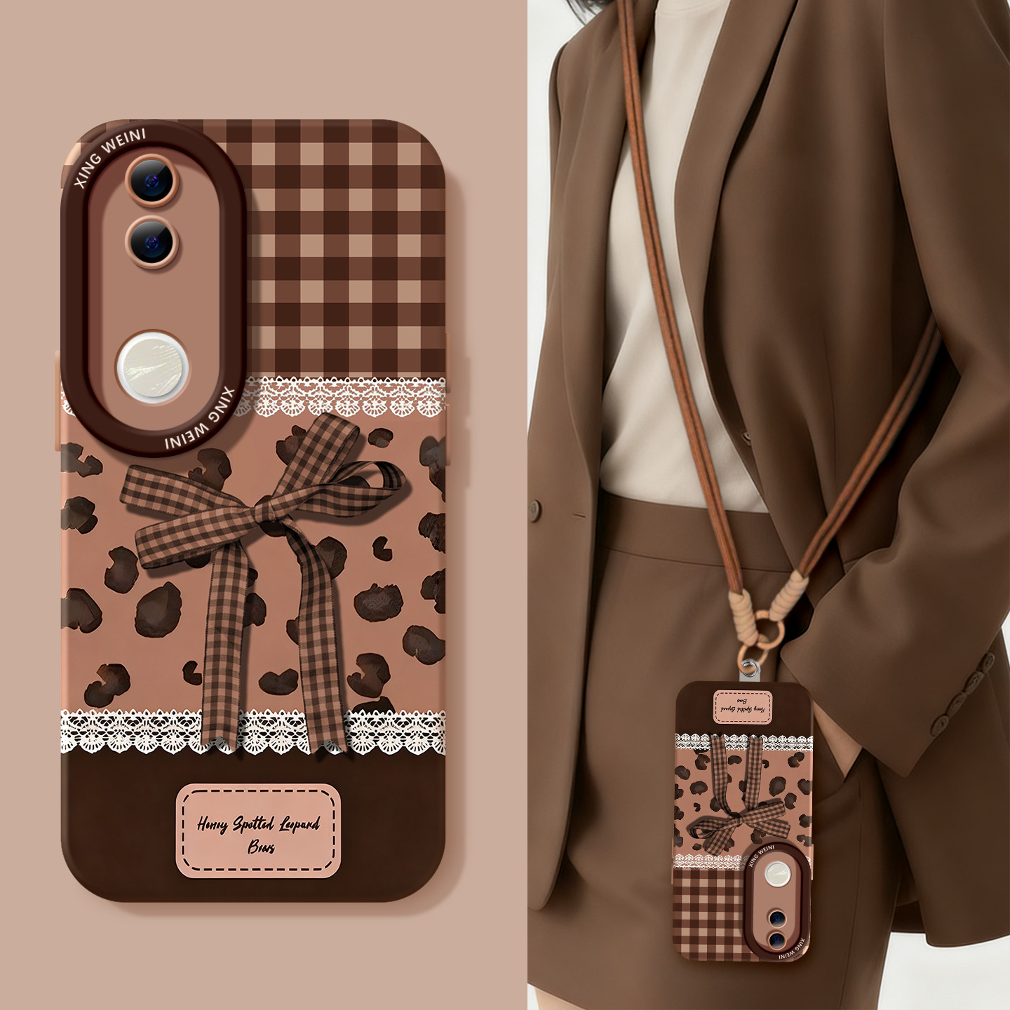 适用vivos50手机壳vivo女s30promini保护套s18全包s19防摔s16s15s12硅胶s20pro软s17外壳s9豹纹蝴蝶结s10新款