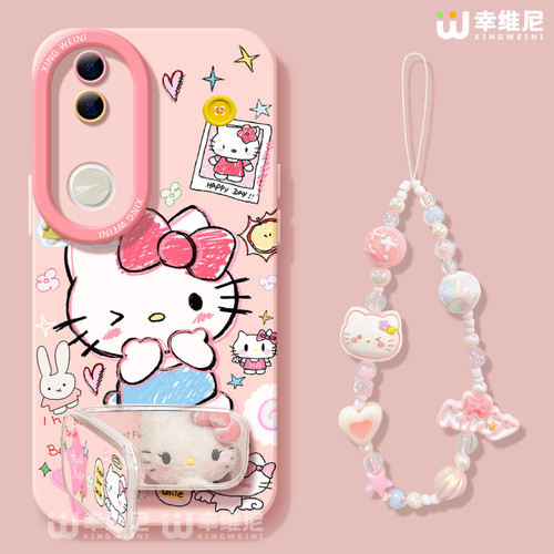 适用vivos50手机壳vivo女款s30promini保护套s18全包s19防摔s16s15s12硅胶s20pro软s17外壳s9凯蒂KT猫s10新款