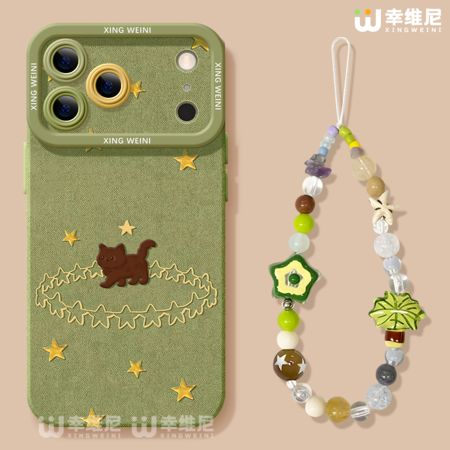 适用苹果17pro手机壳女款iphone16保护套15plus全包14promax新款11/12软17air外8plus硅胶13pro星星小猫xsmax