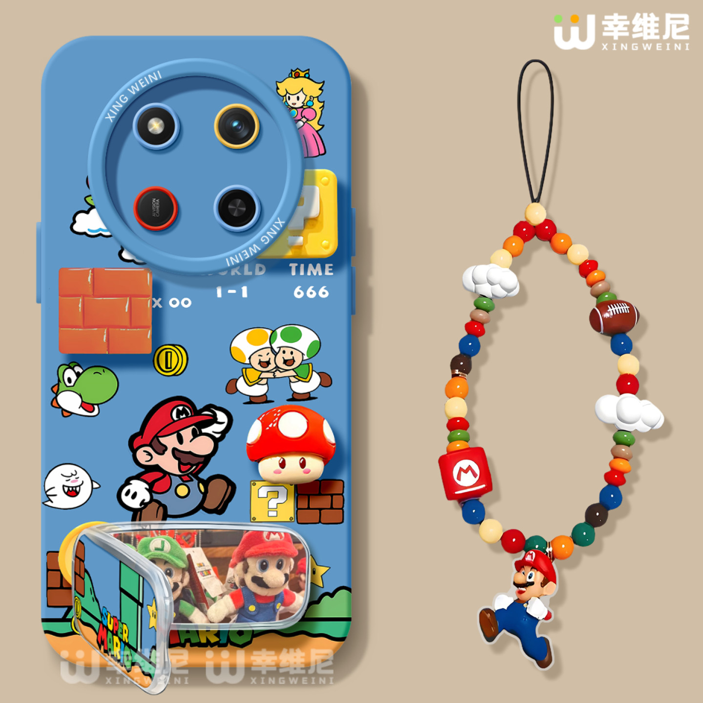 适用荣耀x70手机壳马里奥x60i保护套v40硅胶x40gt全包防摔50华为X50GT新款x70i卡通外壳v30带挂绳x50i软壳x30