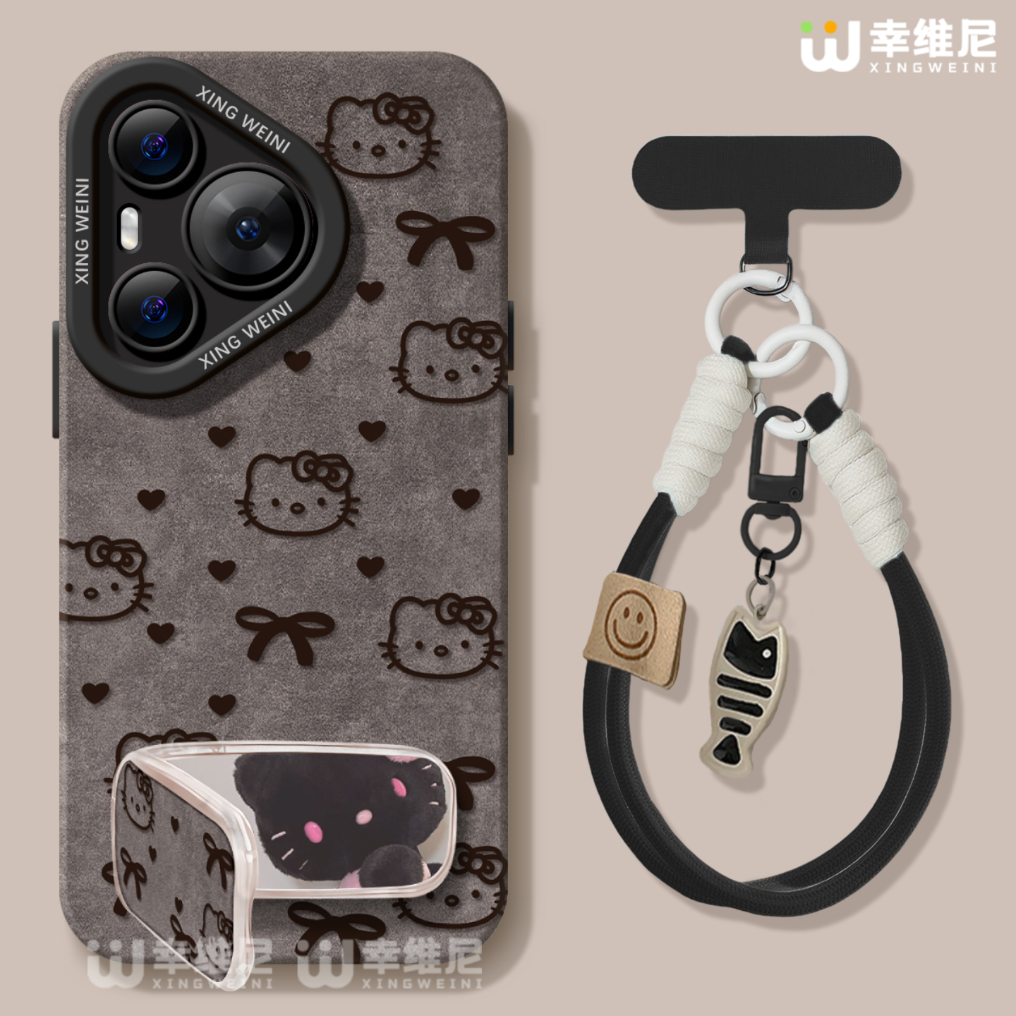 kt猫适用华为Pura80手机壳女款pura70pro保护套p40新款ultra硅胶30防摔50pro全包p70挂绳p60art软p50外p80pro