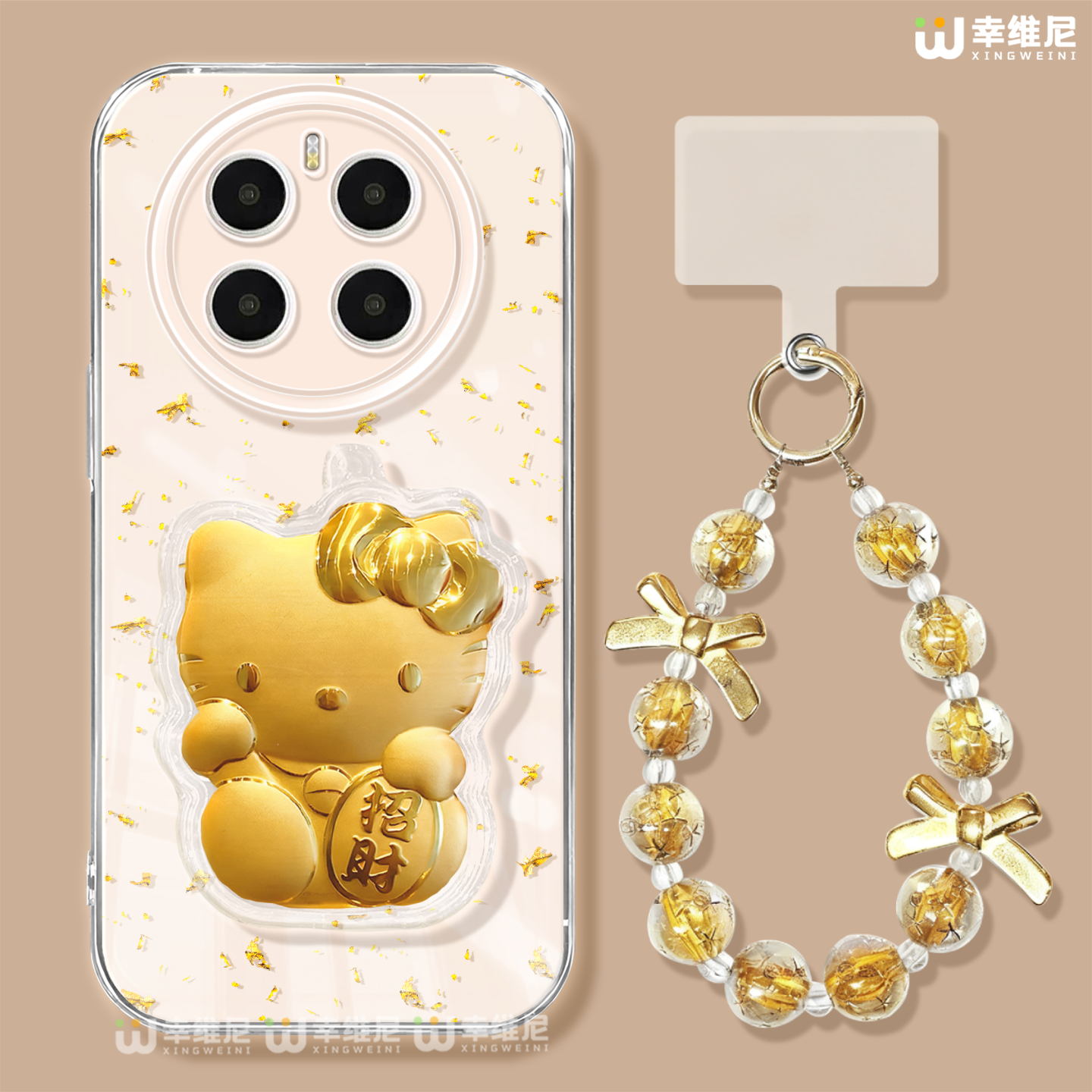 适用荣耀magic8手机壳女magic5保护套新款magic6至臻版全包透明硅胶5por金箔招财猫magic7保时捷软magic8pro