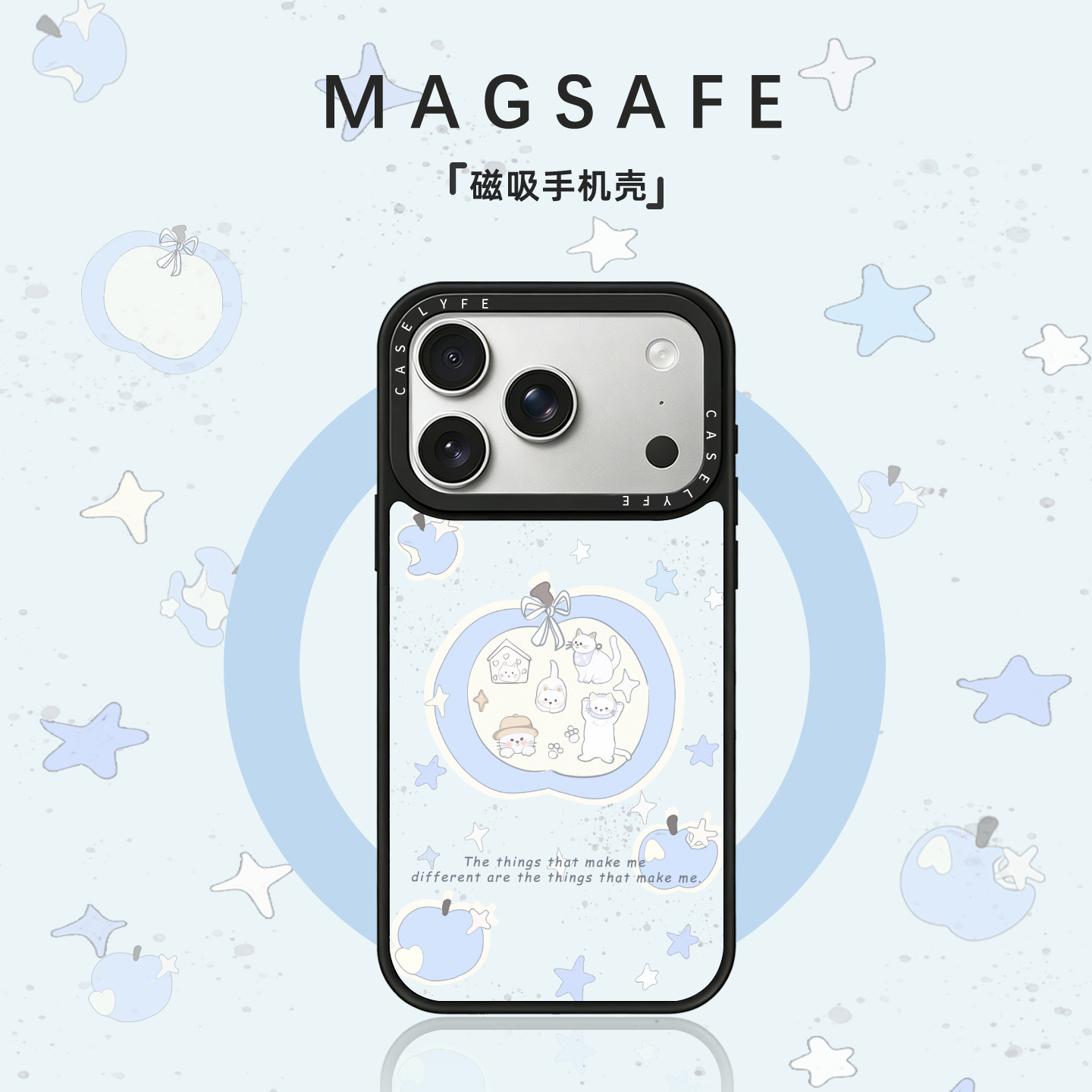 适用于苹果17pro手机壳新款iphone17女款16promax防摔磁吸保护套15plus高级感14pro好看13蓝色苹果12防摔外壳