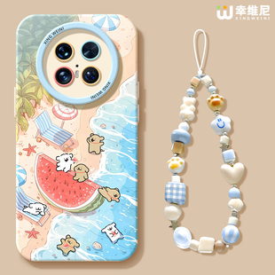 适用华为mate80pro手机壳女款mate60保护套30pro硅胶60pro+全包mate60RS防摔40por软壳meta50e沙滩小狗mate70