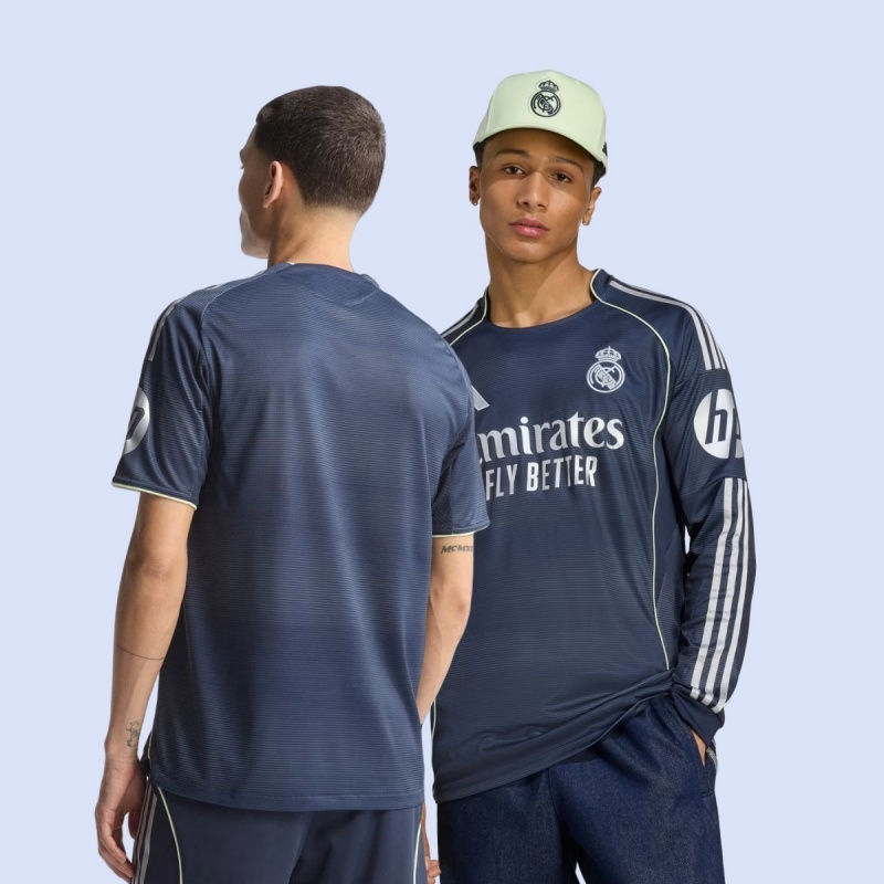 25-26皇马客场球衣长袖短袖10号姆巴佩7号维尼修斯球员版足球服