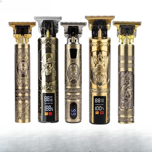 跨境t9电动理发器光头剃头刀刮胡刀美发电推子油头雕刻修边电推剪