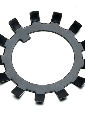 多脚止退垫圈太阳圈外多齿黑色DIN5406止退锁紧圆螺母用止动垫片