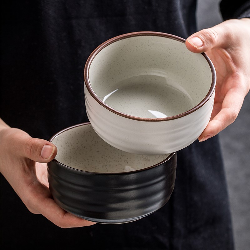 小碗单个精致个性加厚陶瓷碗家用吃饭碗易清洗创意简约日式米饭碗 餐饮具 碗 原图主图