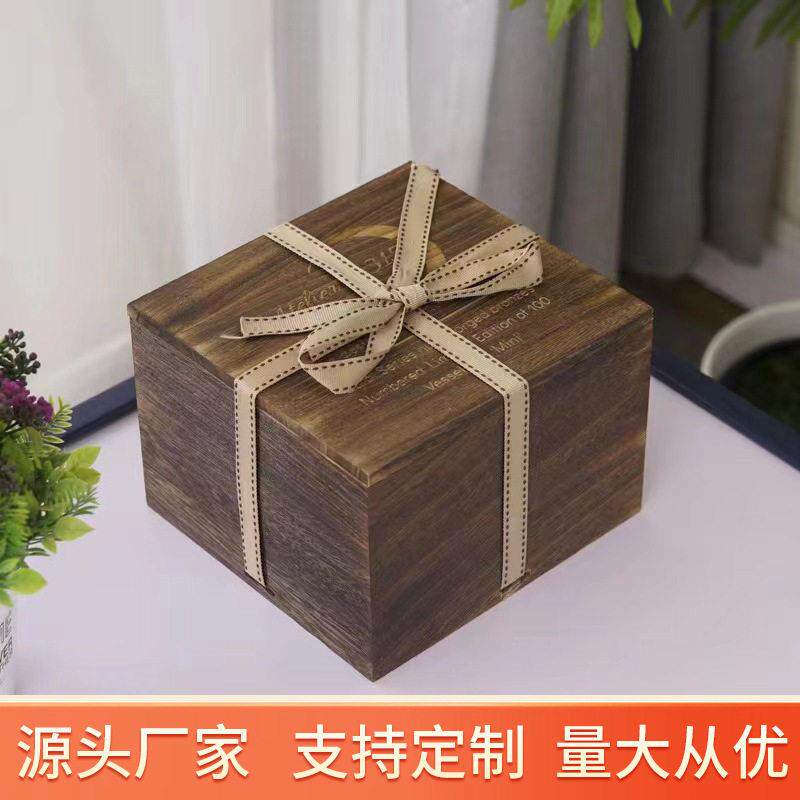 蜂蜜包装盒复古木质礼盒瓷器建盏空盒子紫砂壶茶具茶杯礼品小木盒图片