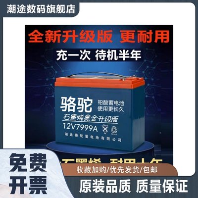 12V铅酸干电瓶顶配大容量石墨烯免维护蓄电池夜市风机照明太阳能